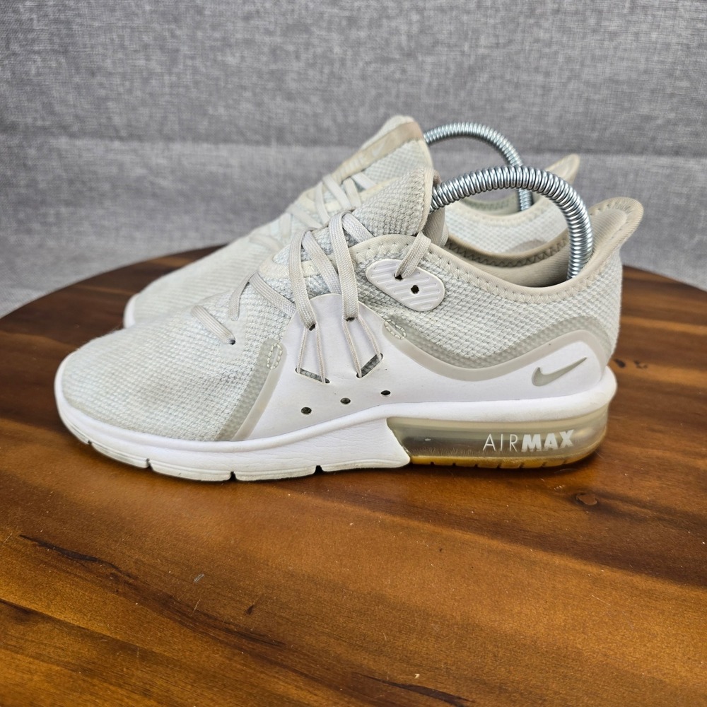Nike Air Max Sequent 3 Womens White Pure‎ Platinum Running Shoes 908993-101 7 - Picture 2 of 14
